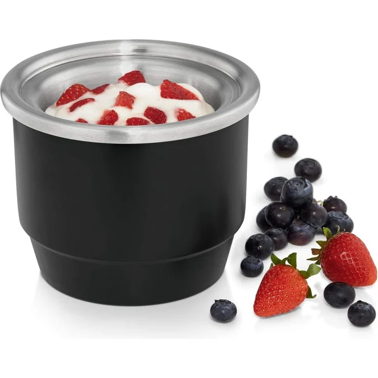 WMF KÜCHENminis Gefrierbehälter als Erweiterung für Eismaschine 3-in-1 für Frozen Yoghurt, Sorbet und Eiscreme, 300 ml, mit Deckel, schwarz – Bild 2