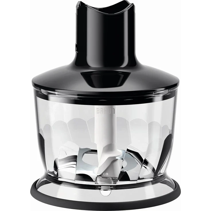 Braun Zerkleinerer 500 ml Aufsatz MQ 30 - Stabmixer Zubehör kompatibel mit Braun MultiQuick 3 - 7 mit EasyClick System, schwarz – Bild 1