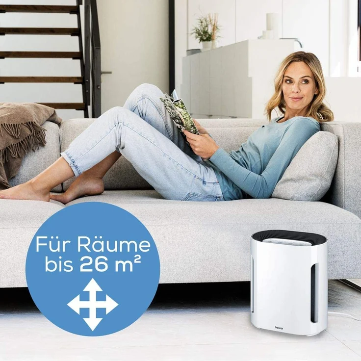 Beurer LR 210 Luftreiniger, für Räume bis 26 m², mit HEPA-Filter H13, Timer & Nachtmodus (69300) – Bild 8