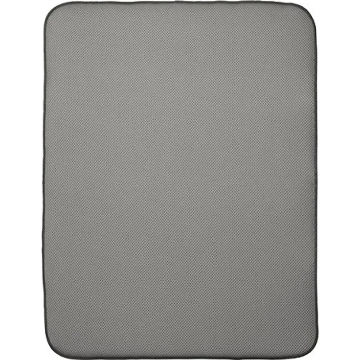 iDesign iDry Abtropfmatte extragroß, dicke Spülbeckenmatte aus Polyester und Microfaser zum schnellen Trocknen von Geschirr, schwarz-weiß
