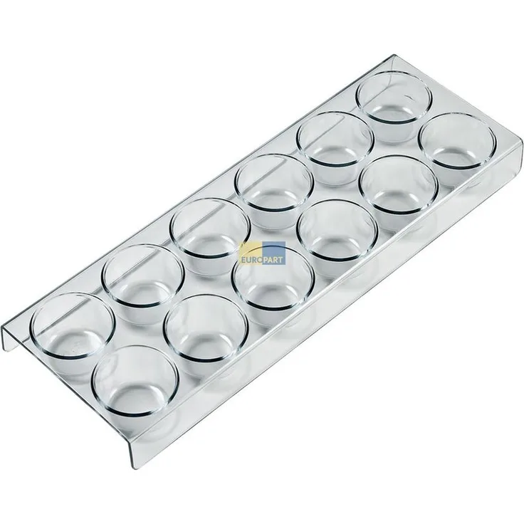 Eiereinsatz, Halter 12 Eier für die Kühlschranktüre 280x99mm transparent 00654245 - 654245 - Siemens