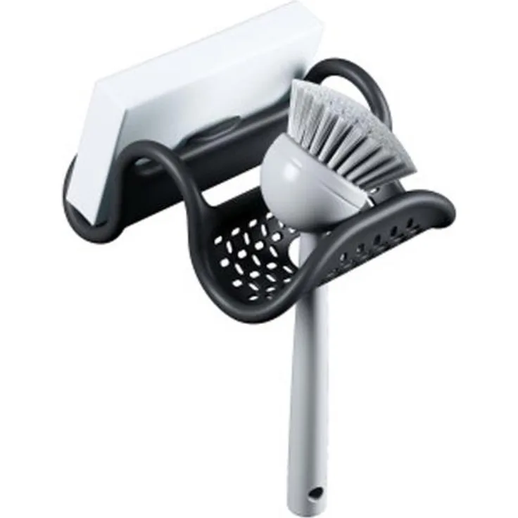 Umbra Sling Rutschfeste Spülbeckenablage, Schwammablage, Halter, Schwarz, TPR, 23 cm, 1012330-040