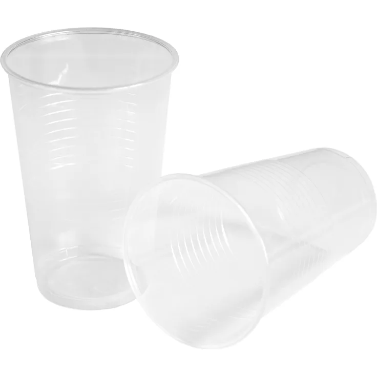 HEKU 30490, 50 Einweg-Trinkbecher, klar, 0,3l, PP