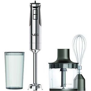 Bild für AEG STM 7500S Stabmixer (700 Watt, 2-Klingen Titanmesser, ergonomisch, 2 Stufen inkl. Turbo-Funktion, 0,8 l Smoothie-Becher, XL 1 l Zerkleinerer, Schneebesen, spülmaschinenfest, gebürstetes Edelstahl)