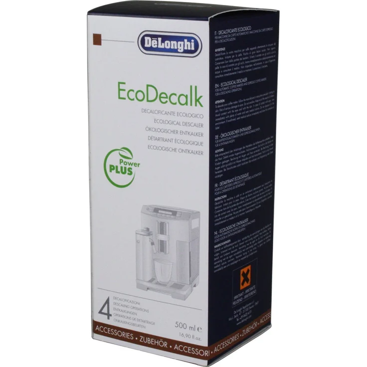 De'Longhi Original EcoDecalk DLSC500 Entkalker für Kaffeemaschinen & Kaffeevollautomaten, Universal Kalklöser für 5 Entkalkungsvorgänge, enthält nur natürliche Rohstoffe pflanzlichen Ursprungs, 500 ml – Bild 3