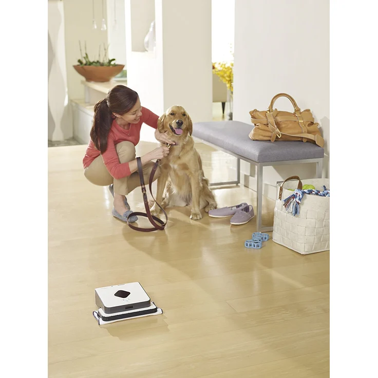 iRobot Braava 390t Saugroboter mit Wischfunktion, verwendet Einwegtücher und waschbare Reinigungstücher, weiß – Bild 8