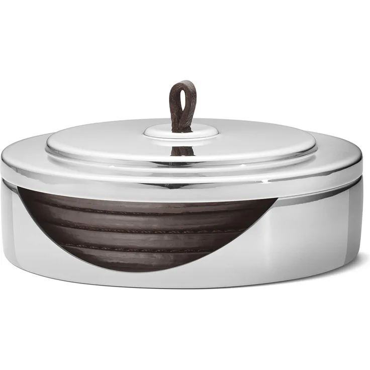 Georg Jensen Manhattan Untersetzer, Mundgeblasenes Glas, Silber, Einheitsgröße