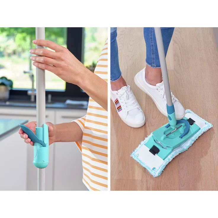 Leifheit Set Clean Twist M Ergo mobile, Bodenwischer-Set mit Rollwagen, 6 L Eimer mit Schleudersieb, Teleskopstiel, Wischbezug super soft (52121) – Bild 7