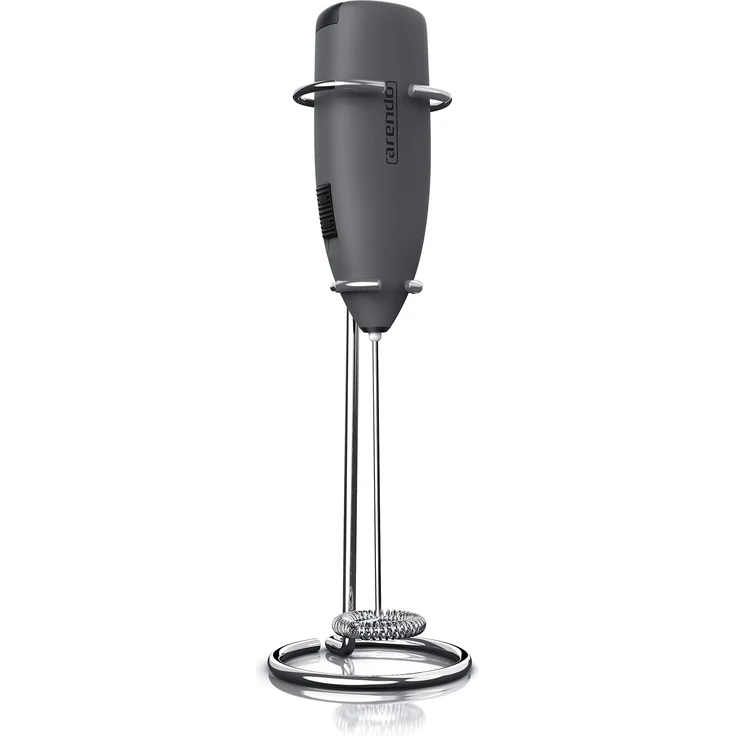 Arendo Milchaufschäumer - elektrischer Stab Milchaufschäumer mit Batteriebetrieb - Motor mit 14.200 U-min - Spezialspirale - Cappuccino Shakes Cocktails Dressings ? leichte Reinigung