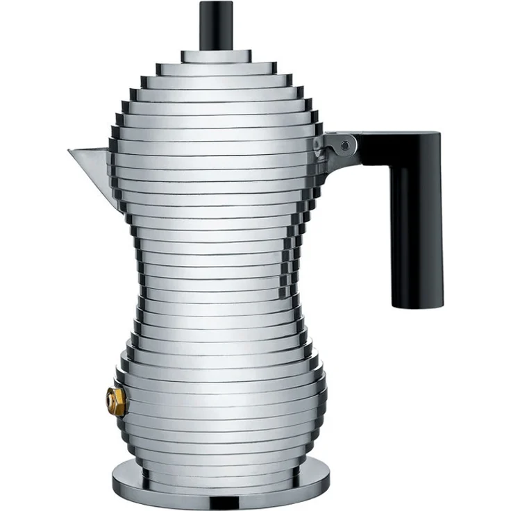 Alessi Kaffeekanne, schwarz, Aluminium, 8.3 x 10.5 x 35 cm – Bild 1