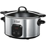 Russell Hobbs Digitaler Slow Cooker, Schongarer, einstellbare Garzeit, programmierbarer Timer, 6.0l, 3 Temperatureinstellungen, MaxiCook Slowcooker 22750-56