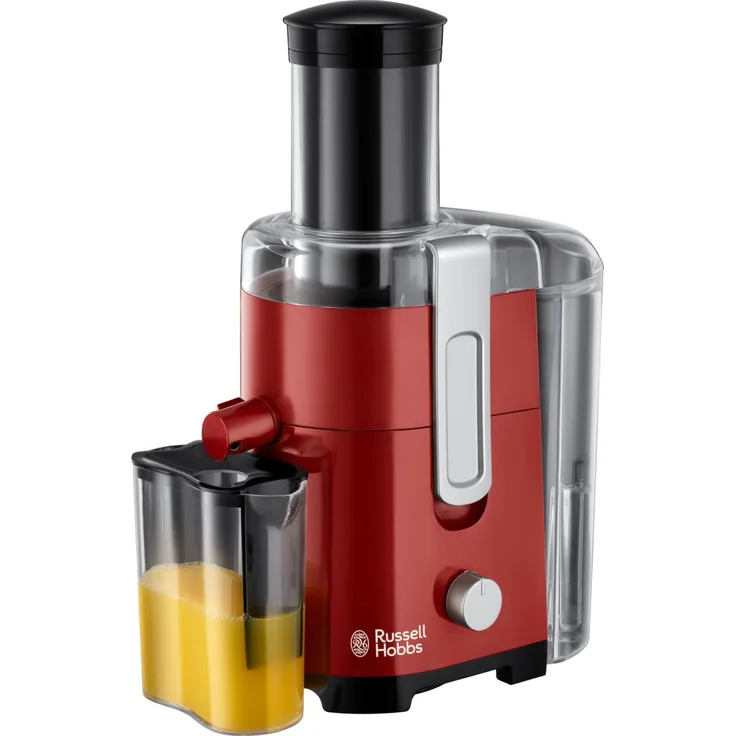 Russell Hobbs Entsafter Desire, extra große Einfüllöffnung f. ganzes Obst & Gemüse, 2 Geschwindigkeitsstufen, 750ml Saftbehälter, 2,0l Fruchtfleischbehälter, BPA-frei, elektrische Saftpresse 24740-56