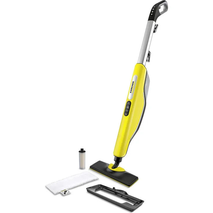 Kärcher Dampfmopp SC 3 Upright EasyFix 1.513-300.0 (Flächenleistung je Tankfüllung ca. 60m², 3-stufige Dampfmengenregulierung, Düsengelenk, Mikrofaser-Bodentuch Klett)