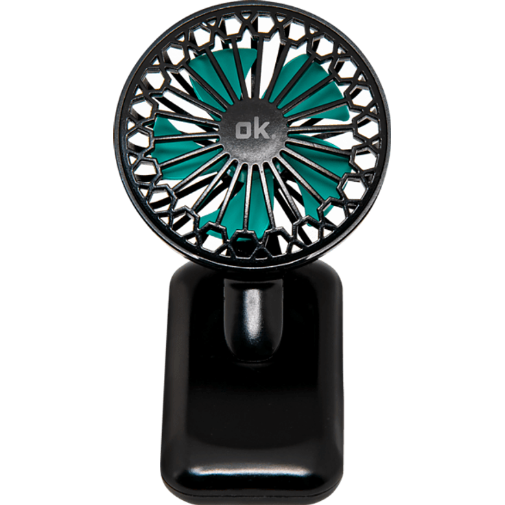 ok. OCHF 100 Mini Clip Tischventilator Gelb, Pink, Grün, Blau, 2 Watt
