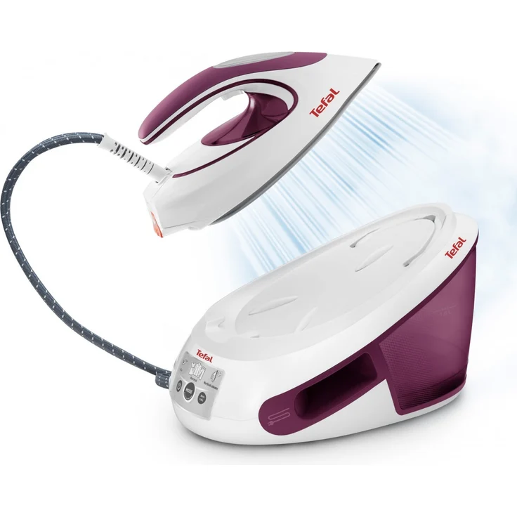 Tefal SV8054 Express Anti-Calc Dampfbügelstation, 2800 Watt, weiß-lila, 1,8 l, Verriegelungs-System, Durilium AirGlide, Abschalt-Automatik, weiß, lila – Bild 3