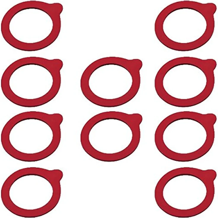 Viva-Haushaltswaren 10 Weckringe - Gummiringe - Einmachringe 75x101mm – Bild 1