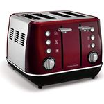 Morphy Richards Evoke 4 Slice Toaster 240108 Red Four Slice Toaster Red Toaster