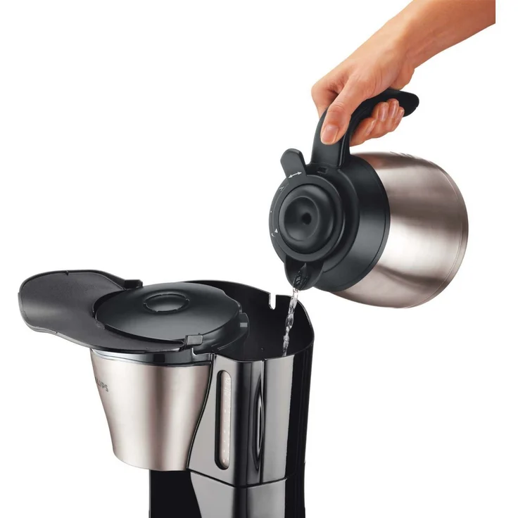 Philips HD7546-20 Gaia Filterkaffeemaschine mit Thermo-Kanne, schwarz-metall  – Bild 3