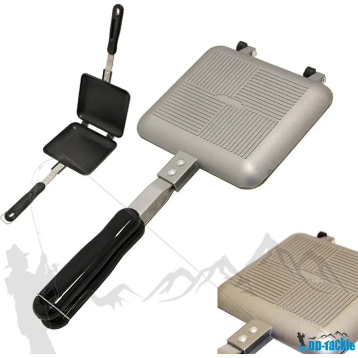 XXL Toastie Maker Sandwich Toaster für Gaskocher Sandwichmaker Camping Pfanne Rührei
