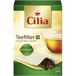 Cilia Teefilter-Set, Papier-Filter zur Verwendung mit und ohne Halter, 100 Stück, Größe: M, Naturbraun, 125425