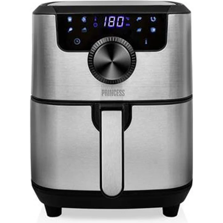 Princess 182033 Heißluftfritteuse, ohne Öl, mit Edelstahlausführung, digitales Display, Warmhaltefunktion, Fassungsvermögen 4,5L für ca. 1,2 Kg Pommes, 1500 Watt – Bild 1