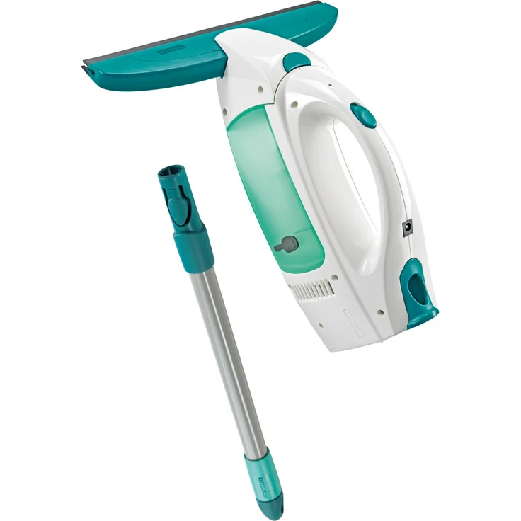 Leifheit Fenstersauger Set Dry and Clean mit Stiel 51001 für 360° streifenfreie Reinigung, Fensterreiniger verwendbar bis zu 35 min, Fensterputzer mit Stand-by-Automatik und Click-System – Bild 1