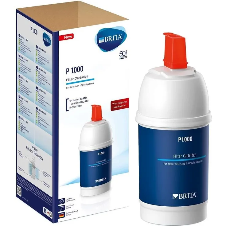 BRITA Filterkartusche P1000 – Filter für BRITA Armaturen zur Reduzierung von Kalk, Chlor & geschmacksstörenden Stoffen im Leitungswasser