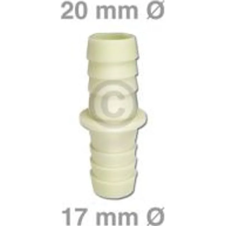 AblaufschlauchVerbinder für 17_19mmØ Bauknecht, Whirlpool, Ikea