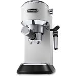 De'Longhi Dedica Style EC 685.W Espresso Siebträgermaschine, Espressomaschine mit Professioneller Milchschaumdüse, nur 15 cm breit, 1 Liter Wassertank, Vollmetallgehäuse, E.S.E Pads geeignet, weiß