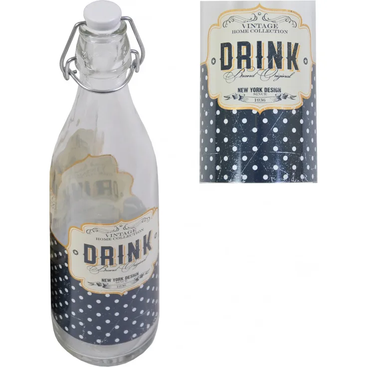 LORY Flasche 0,5 L Retro mit Bügelverschluss Fluppverschluss Vintage