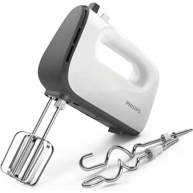 Philips HR3740 HR3740-00 ? Handmixer, Edelstahl, Weiß – Bild 1