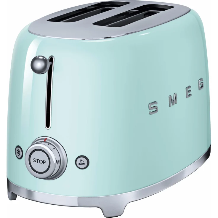 Smeg TSF01PGEU Doppelschlitztoaster, 950W, 6 Bräunungsstufen, pastellgrün – Bild 2