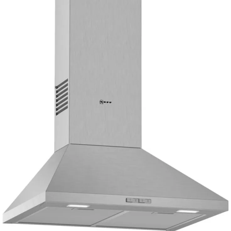 Neff D62PBC0N0, Motorhaube, Esse, Breite: 60 cm, Tiefe: 50 cm, Absaugung und Rückführung (mit zusätzlichem Rückführungsset), rostfreier Edelstahl