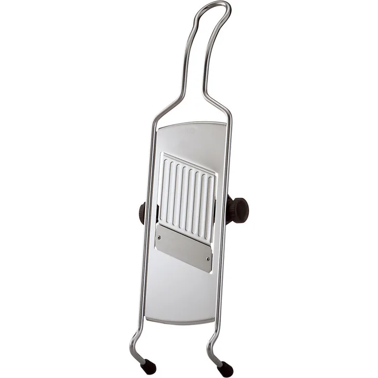 RÖSLE Hobel mit Drahtgriff, Edelstahl 18-10, Silikon, 40 cm, Klinge elffach verstellbar, Profiqualität