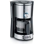 SEVERIN Kaffeeautomat mit Timer''TYPE Switch'', ca. 1000 W, bis 10 Tassen, AromaSwitch, beidseitige Wasserstandsanzeige, automatische Abschaltung, Schwenkfilter 1 x 4 mit Tropfverschluss 4826