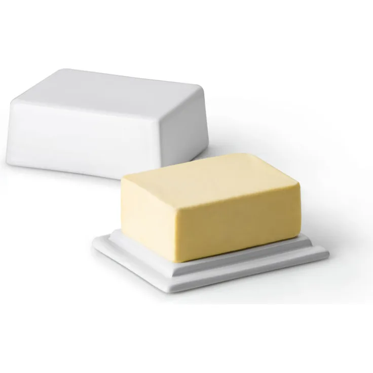 Continenta Butterdose aus Keramik, Butterschale für 250 g Butter, Größe: 12 x 10 x 6 cm