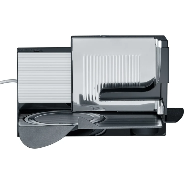 Graef S32116LAF Allesschneider, 200W, inkl. MiniSlice Aufsatz, Edelstahltablett, Vollmetall, Kindersicherung, schwarz – Bild 2