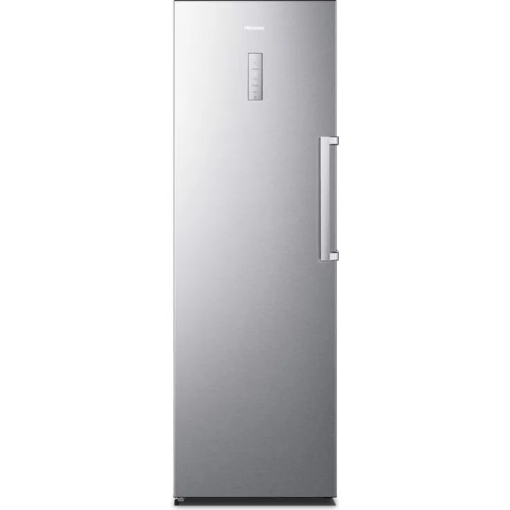 Hisense FV354N4BIE Gefrierschrank, freistehend, silber, NoFrost, LED, Breite 59.5 cm, Energieklasse E