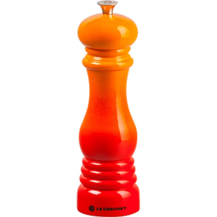 Le Creuset Pfeffermühle, ABS-Kunststoff, 6,2 x 6,2 x 20,8 cm, Keramik-Mahlwerk, Ofenrot – Bild 1