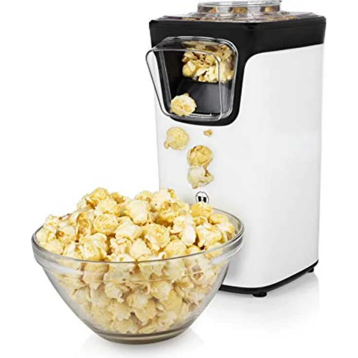 Princess Popcornmaschine - Popcorn per Heißluft, mit transparentem Deckel, Nachfüllöffnung, 1100 Watt, 292986
