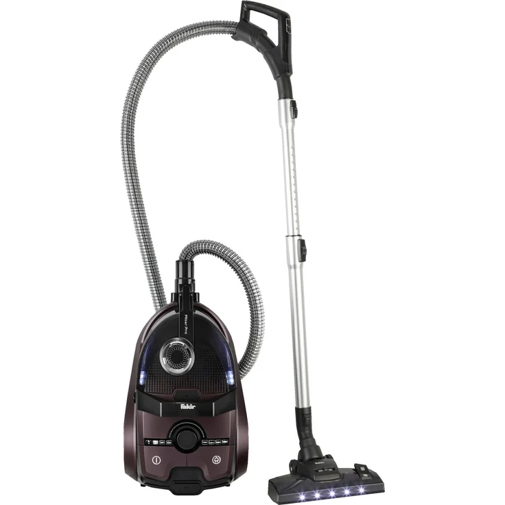 Fakir Filter Pro-Boden-Staubsauger beutellos, Zyklon-Sauger, 4,5 l Staubbehälter, mit Luftreiniger-Funktionen, 8-Fach Filter-Technologie, extra leise, dunkelrot - 800 Watt – Bild 1