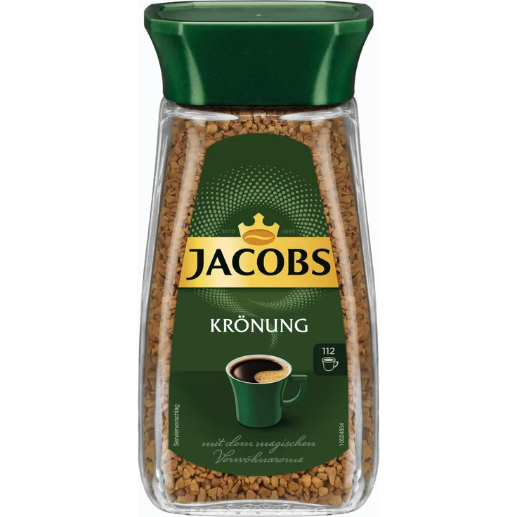 Jacobs Krönung, Löslicher Kaffee, Instantkaffee, Instant Kaffee, Löskaffee, Glas, 6 x 200 g