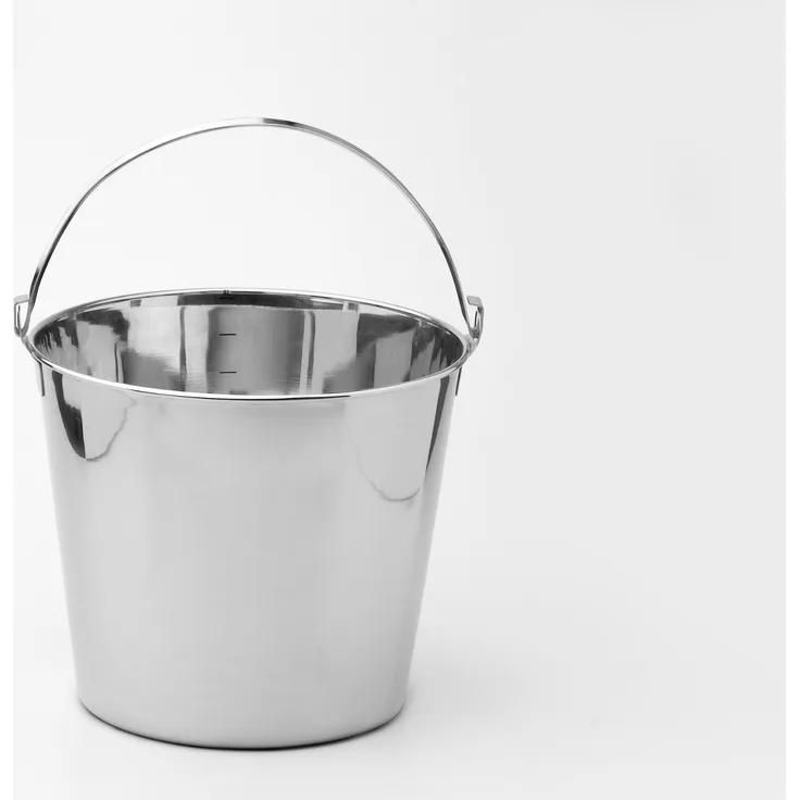 Weis Edelstahleimer 8 L, Edelstahl, Silber, 25 x 25 x 22.5 cm