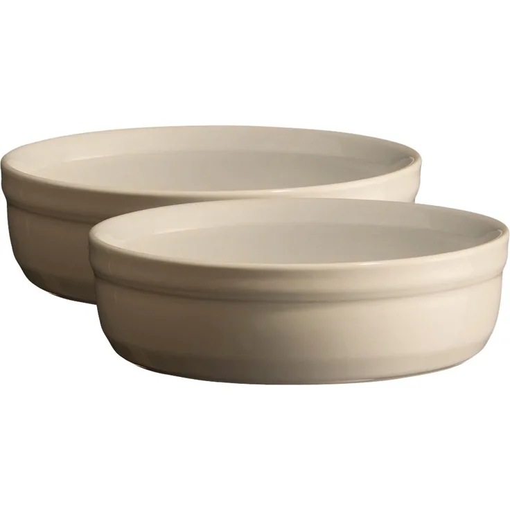 Emile Henry Crème Brûlée Ramekin Dish, Lehm, 2er-Set