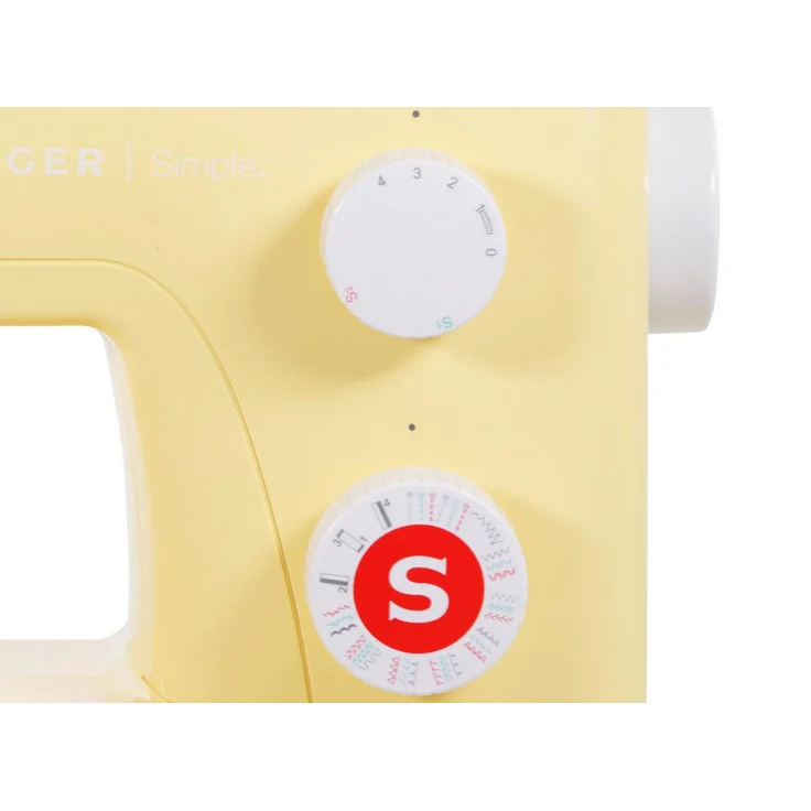 Singer 3223Y Simple Freiarm-Nähmaschine 23 Nähprogramme Knopflochautomatik Nählicht Freiarm-Nähmaschine, gelb – Bild 2