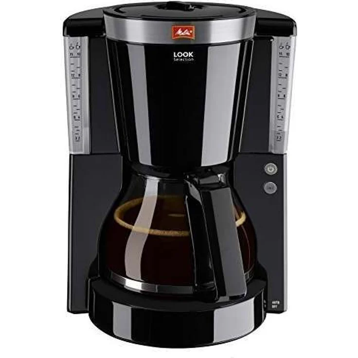 Melitta 1011-04, Filterkaffeemaschine mit Glaskanne, AromaSelector, Schwarz Kaffeemaschine LOOK IV SELECTION, Kunststoff, 1.2 liters – Bild 1