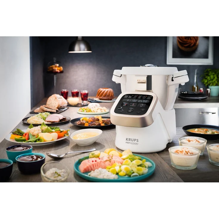 Krups Prep&Cook HP5031 Multifunktions-Küchenmaschine (1,550 Watt, bis zu 12.000 U-min, mit Kochfunktion) weiß-edelstahl - Preisvergleich – Bild 10