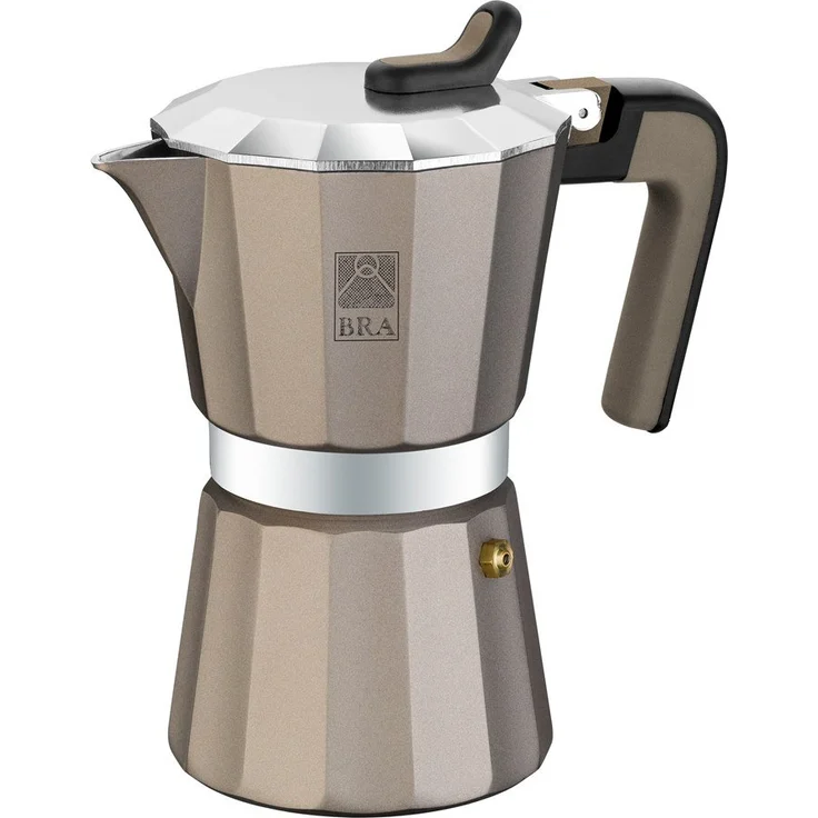 BRA Titanium Kaffeemaschine Aluminium, 3 Tassen