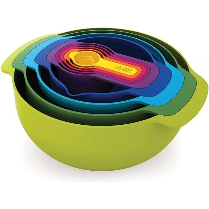 Joseph Joseph Nest 9 Teile Plus Schüsseln Rührschüsseln Backzubehör Messbecher Messlöffel