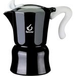 Forever KG120525 600 g Miss Coco 6 Tasse Espresso Topf, Schwarz